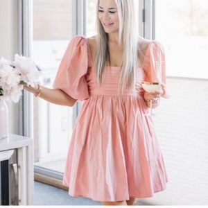 Abercrombie & Fitch puff sleeve poplin mini